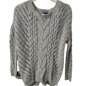 Express light gray knit sweater
